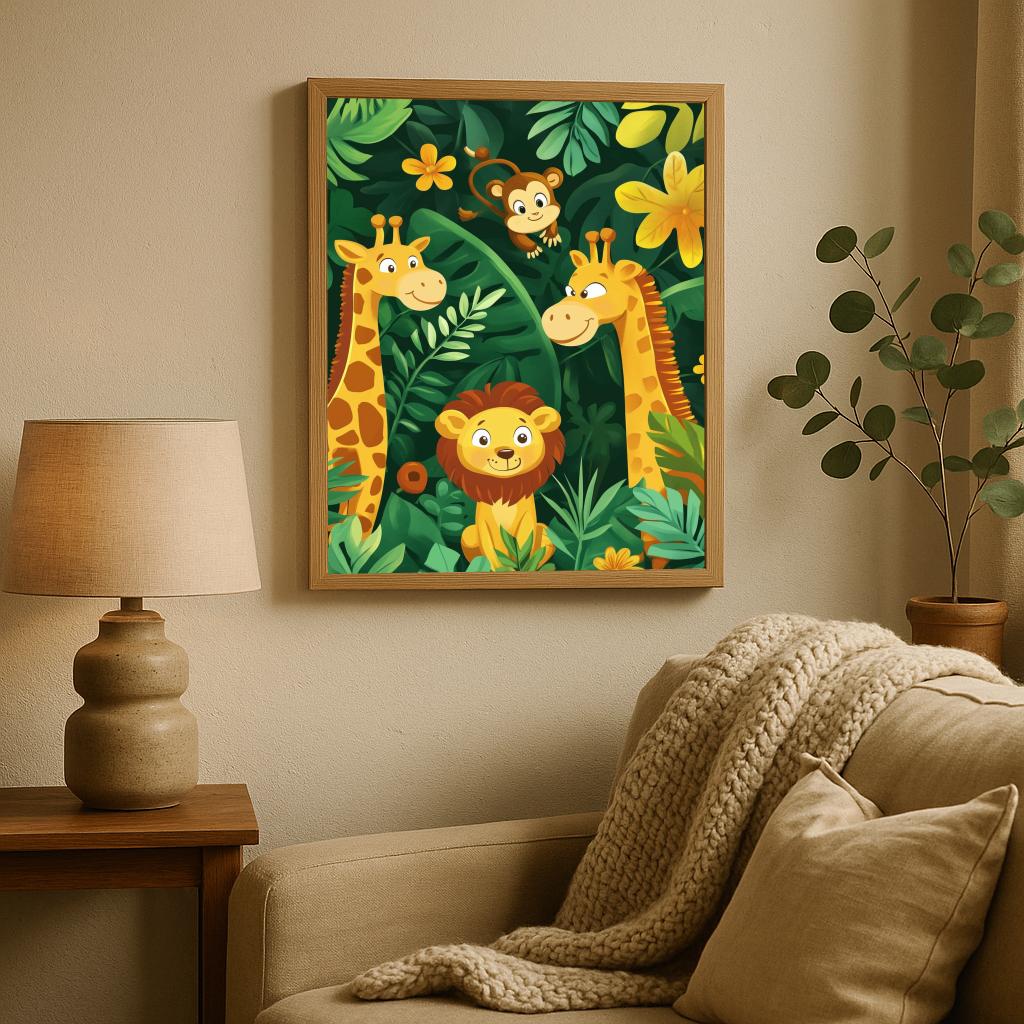 Animals Jungle Cartoon poster sfeerbeeld 1