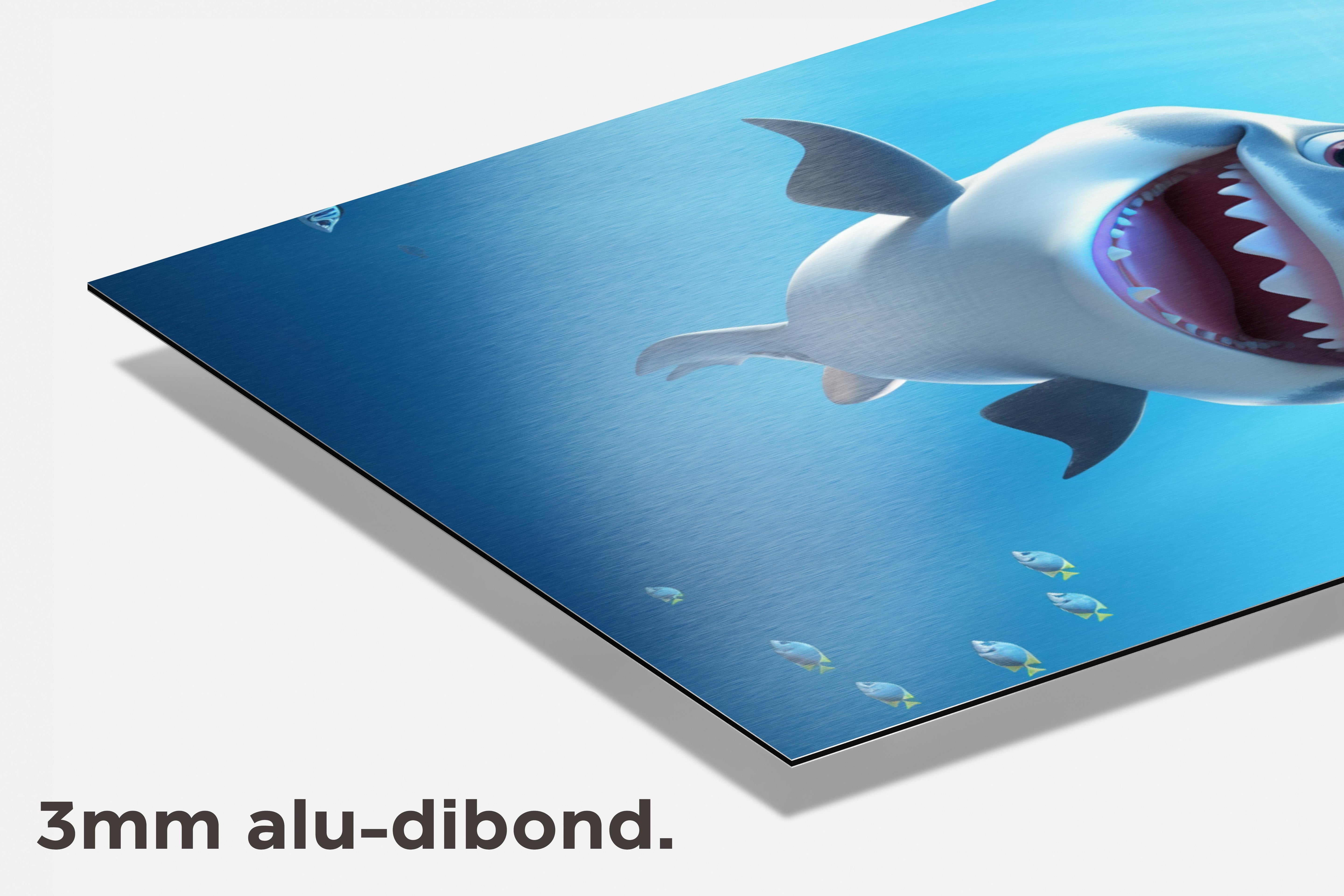 Baby Shark dibond detail