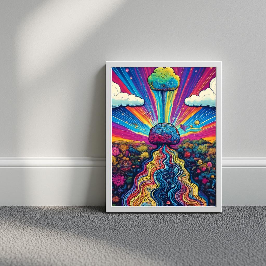 Psychedelic Brain Nature poster sfeerbeeld 3