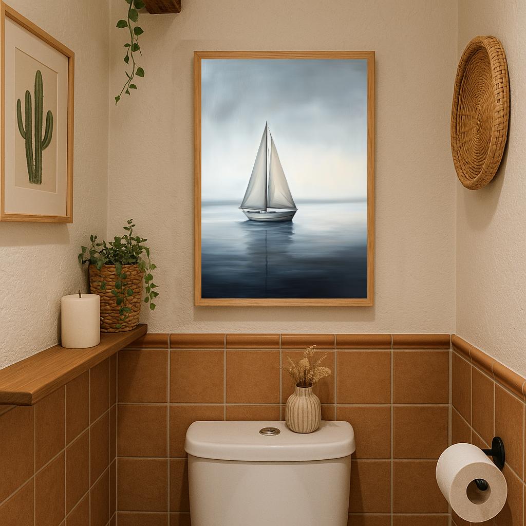 Yacht Sailboat Minimalistic poster sfeerbeeld 3