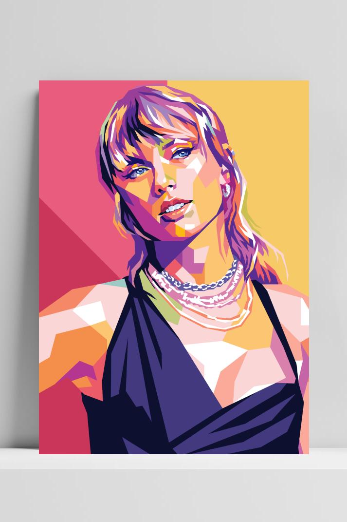 Taylor Swift roze op 3mm aluminium dibond