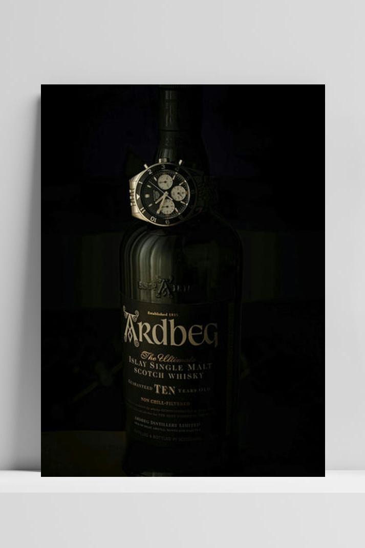 Ardberg Horloge op 3mm aluminium dibond