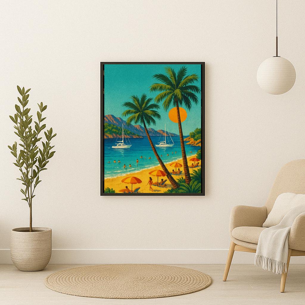 Tropical Beach Vintage poster sfeerbeeld 2