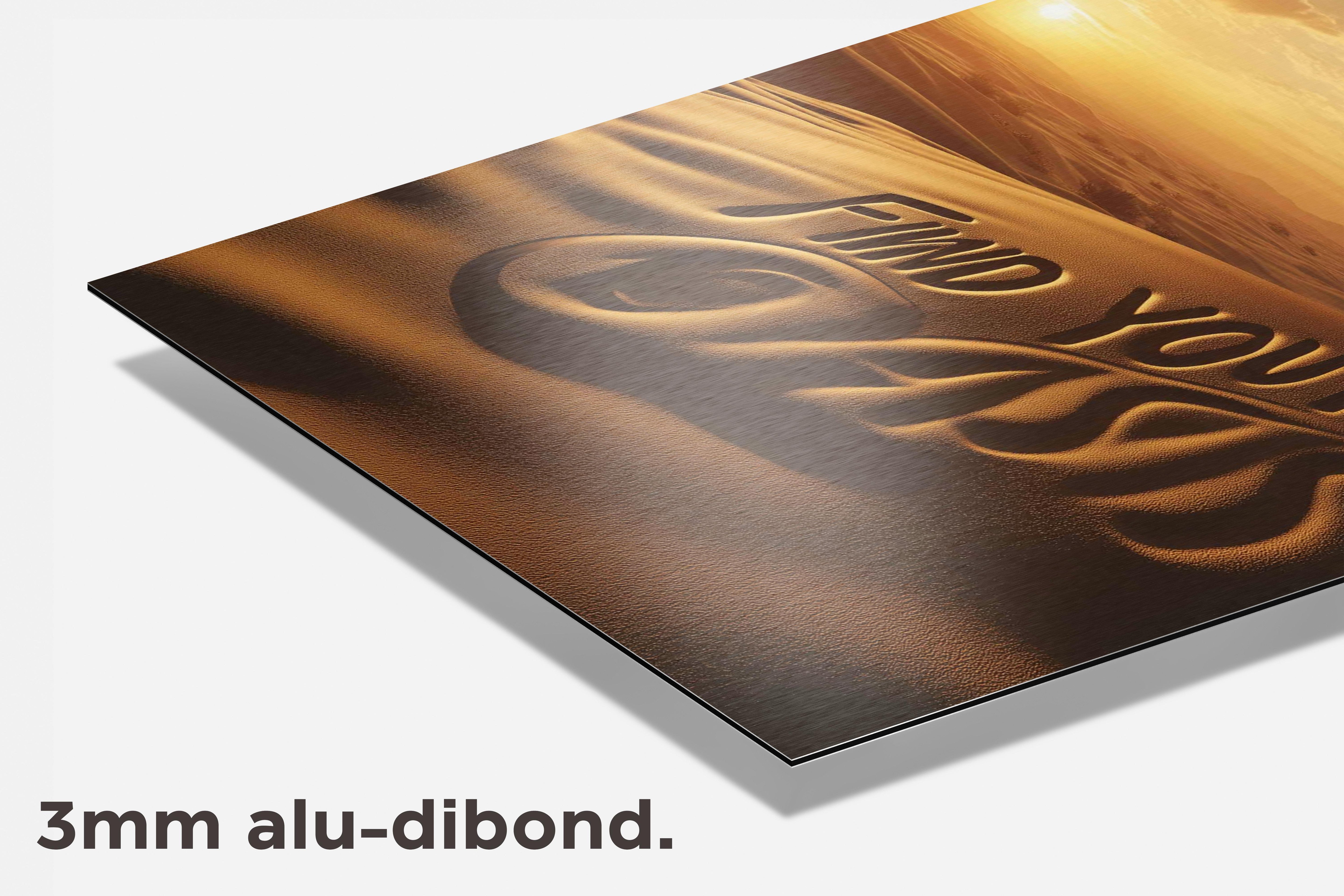 Find Your Oasis dibond detail