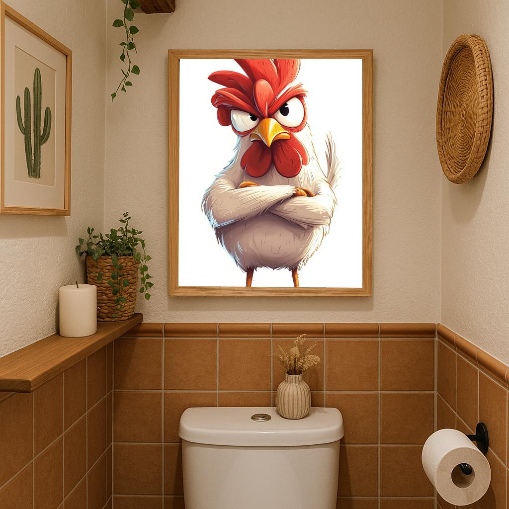 Rooster Cartoon poster sfeerbeeld 2