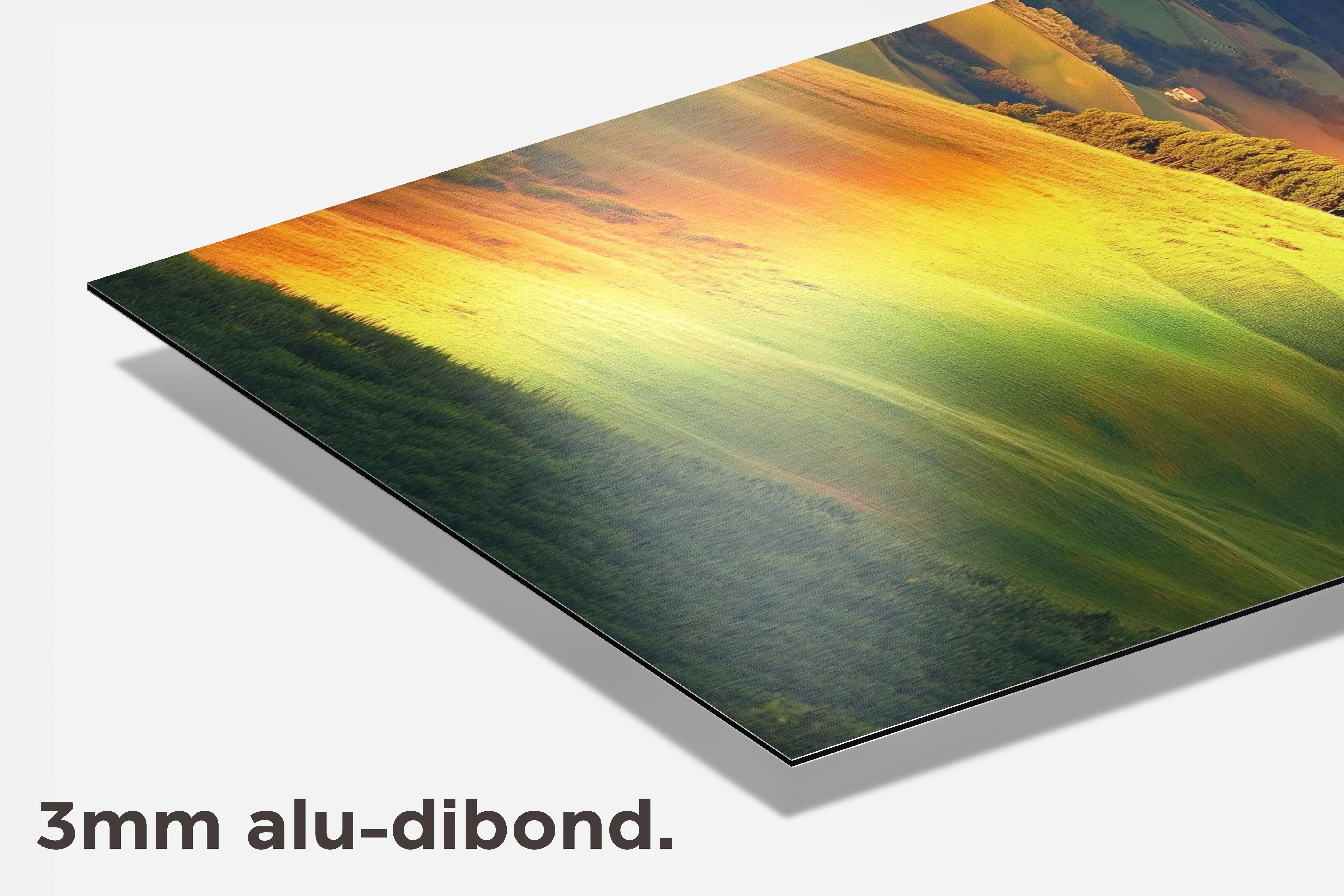 Regenboog dibond detail