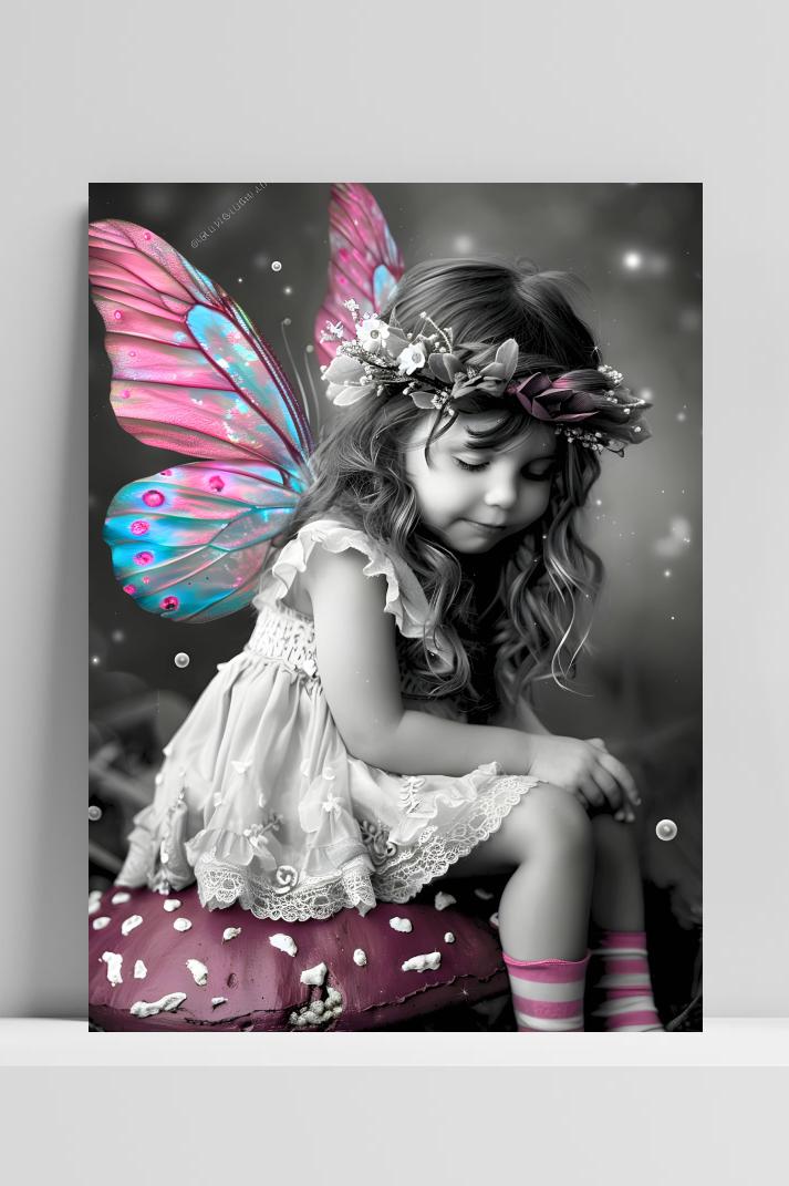 Fee Kind Roze op 3mm aluminium dibond