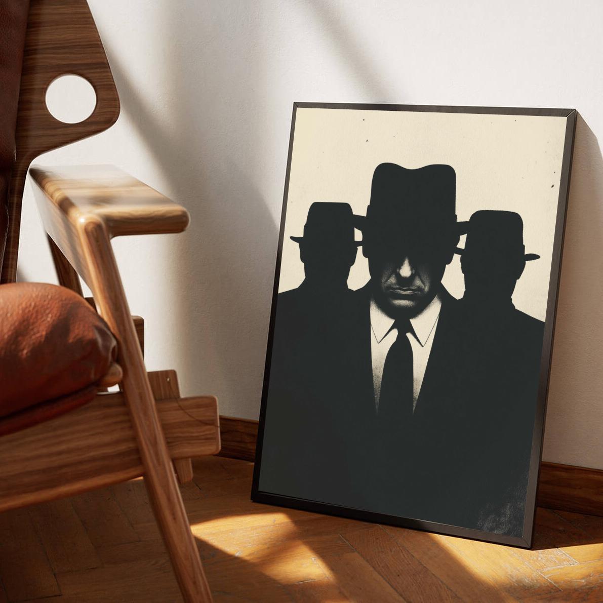 Men Suit Noir poster van 25 Artstreet