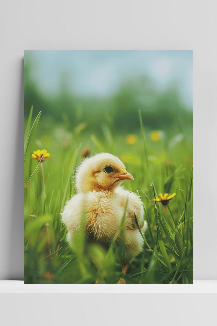 Kuiken Natuur op 3mm aluminium dibond