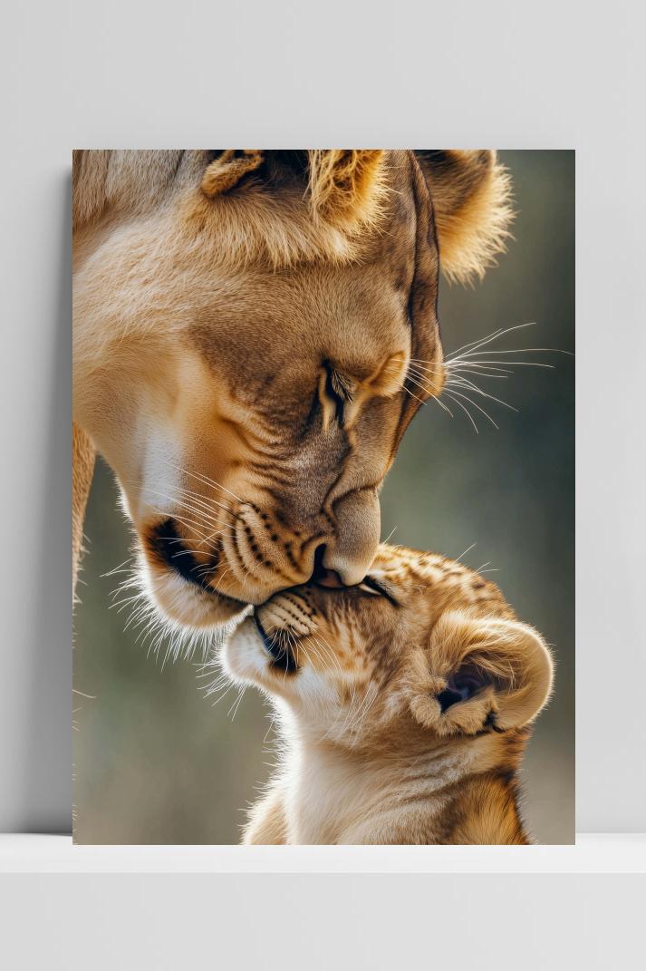 Lion op 3mm aluminium dibond