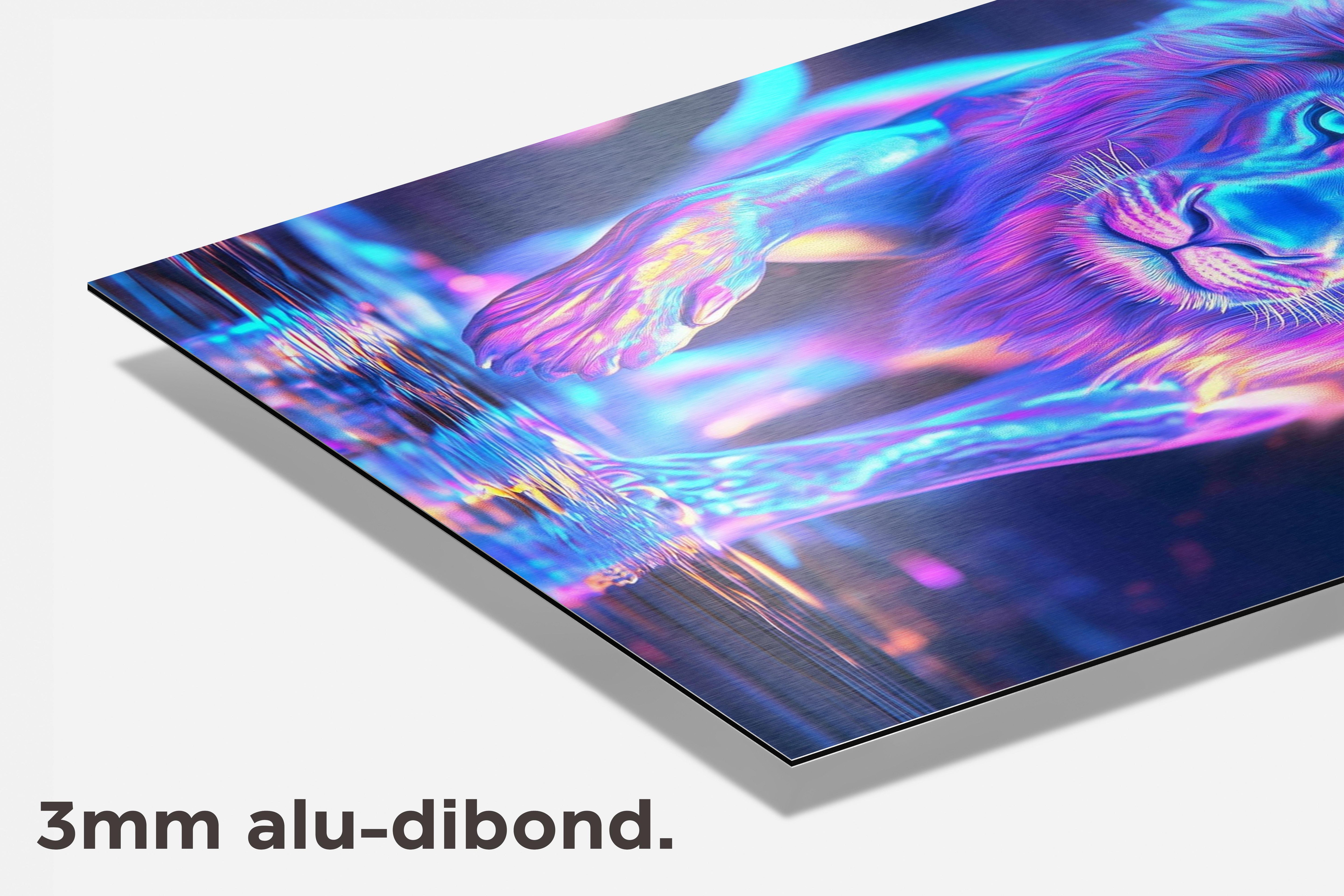 Leeuw dibond detail