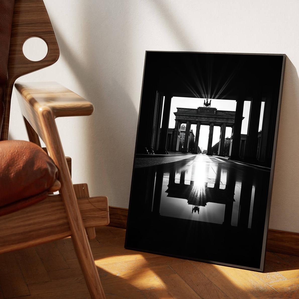 Brandenburg Gate Berlin B&W poster sfeerbeeld 1