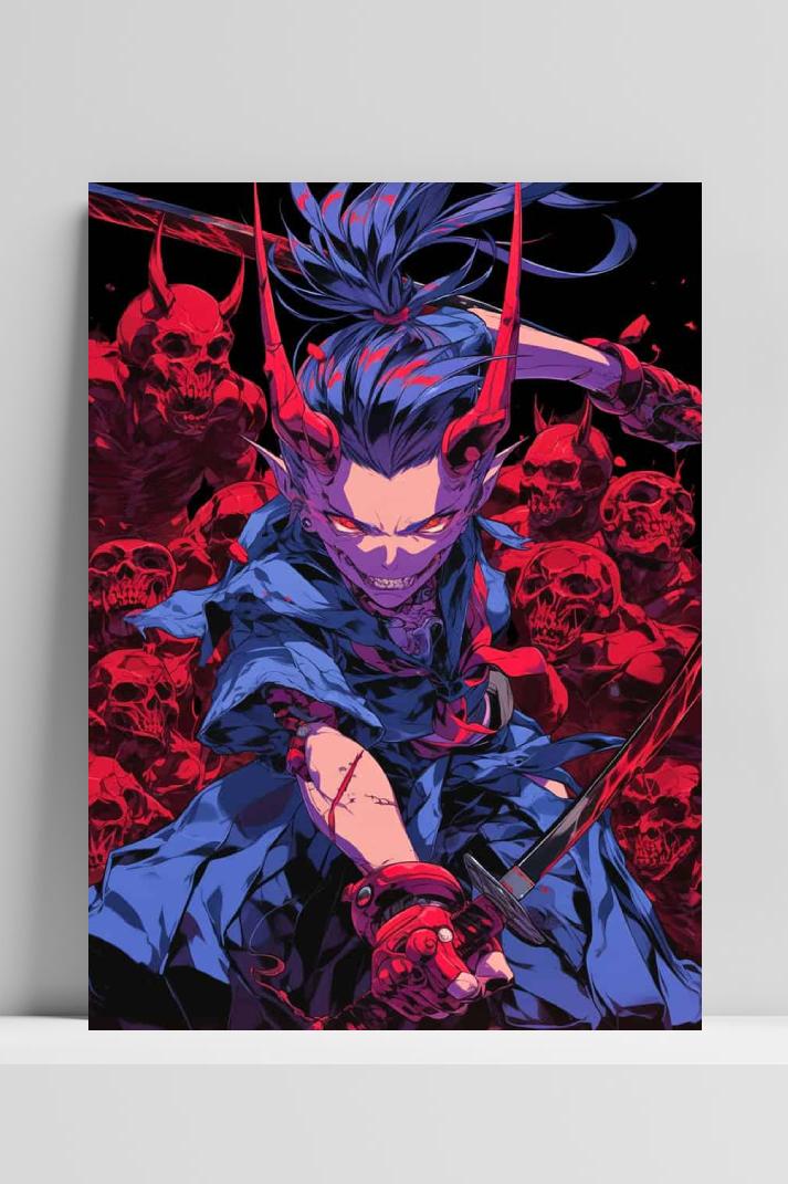 Demon Slayer Anime op 3mm aluminium dibond
