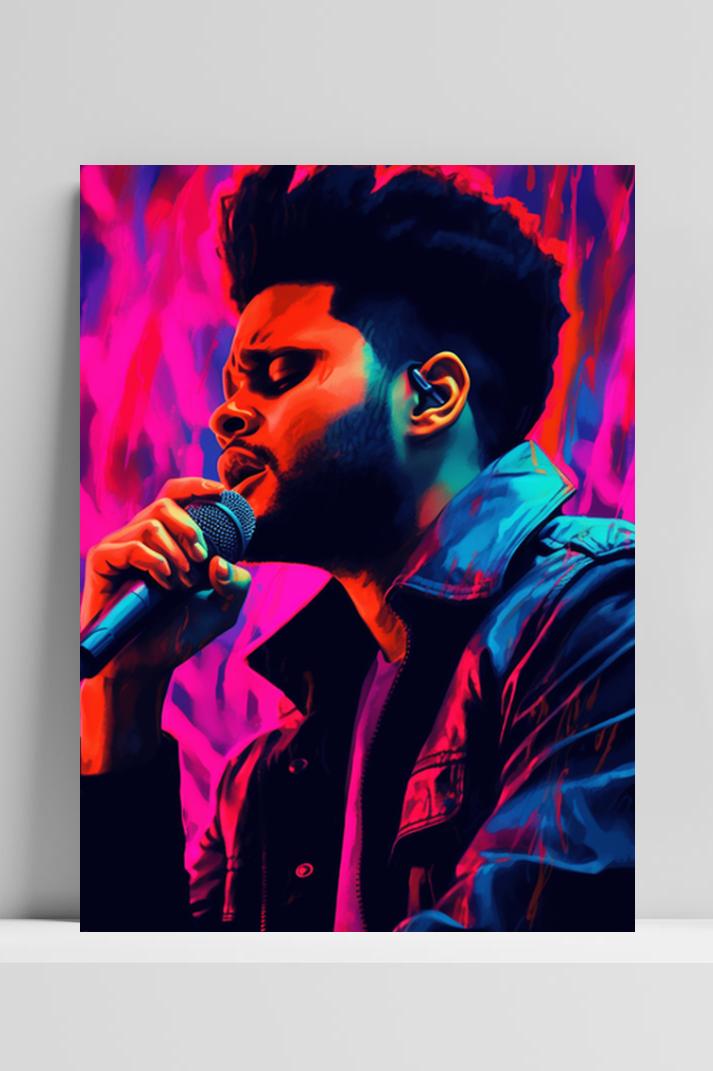The Weeknd op 3mm aluminium dibond