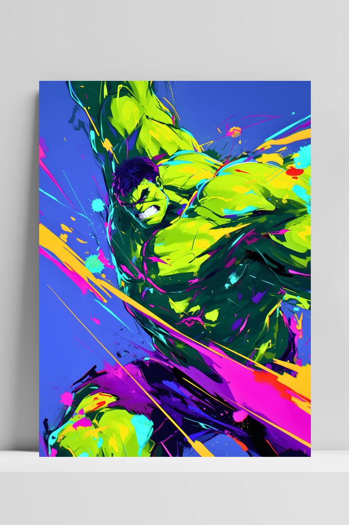 Hulk op 3mm aluminium dibond