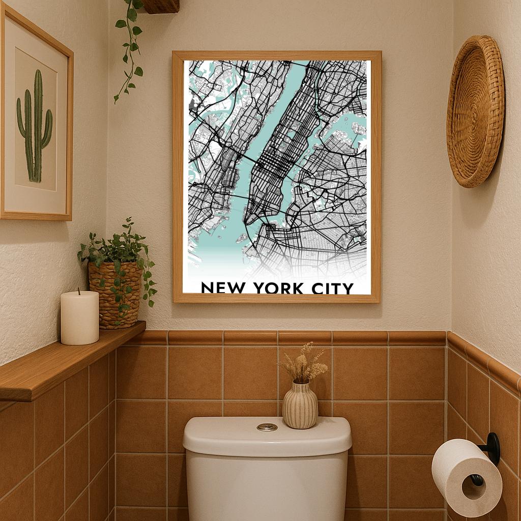 New York USA Blue poster sfeerbeeld 3