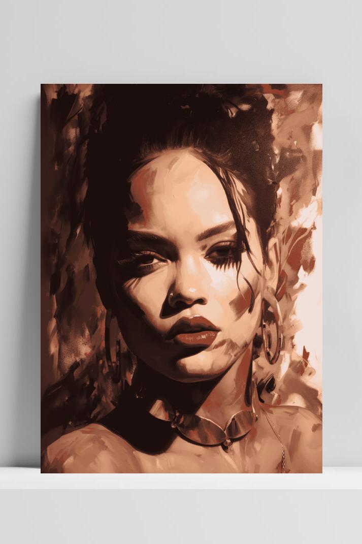 Rihanna Navy op 3mm aluminium dibond