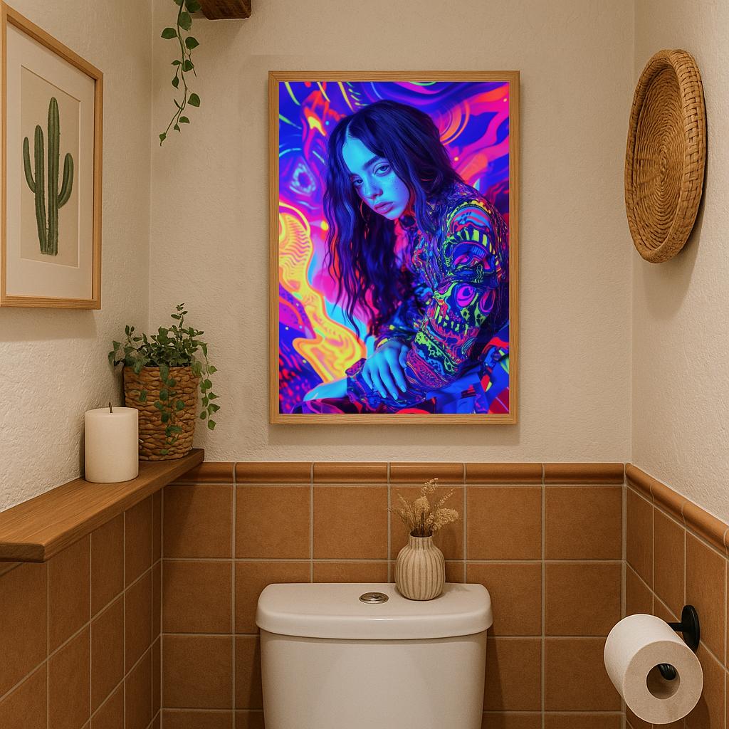Billie Eilish Psychedellic poster sfeerbeeld 3