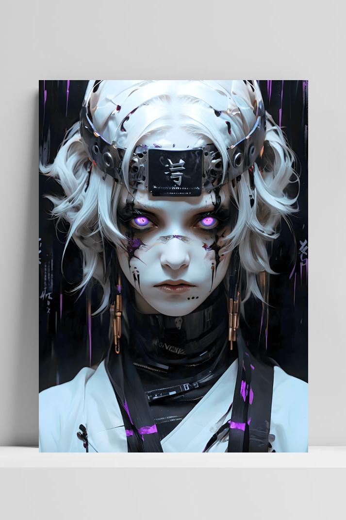 Demon Ogen op 3mm aluminium dibond