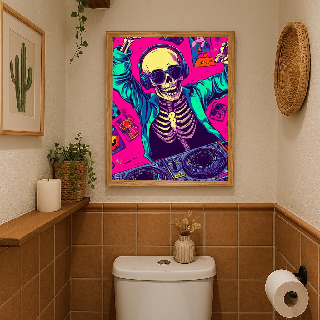 Skeleton DJ poster sfeerbeeld 2