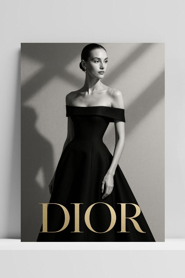 Dior Fashion op 3mm aluminium dibond