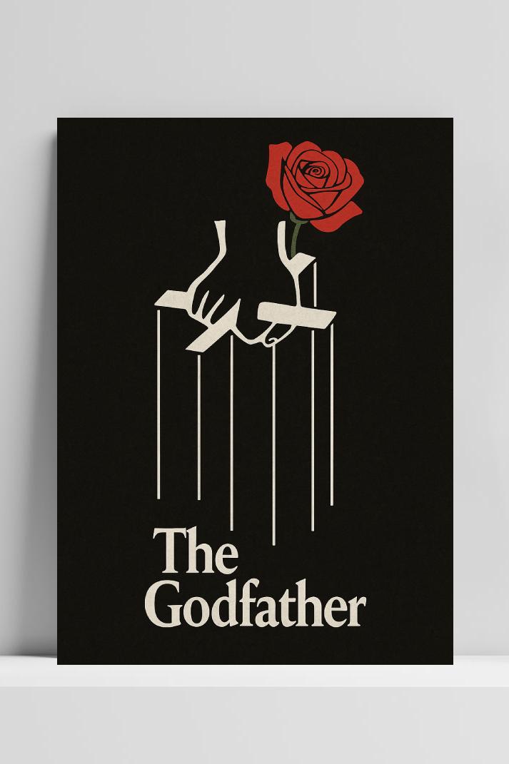 The Godfather Text Logo op 3mm aluminium dibond
