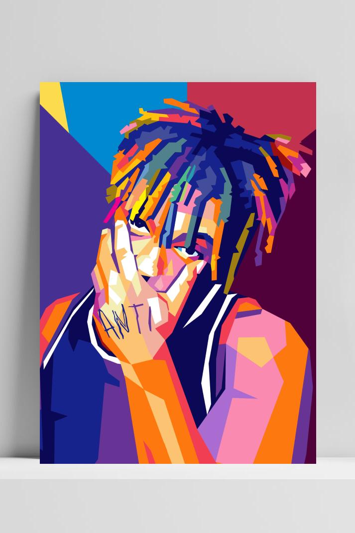 Juice WRLD op 3mm aluminium dibond