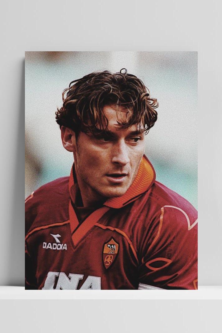 Francesco Totti op 3mm aluminium dibond