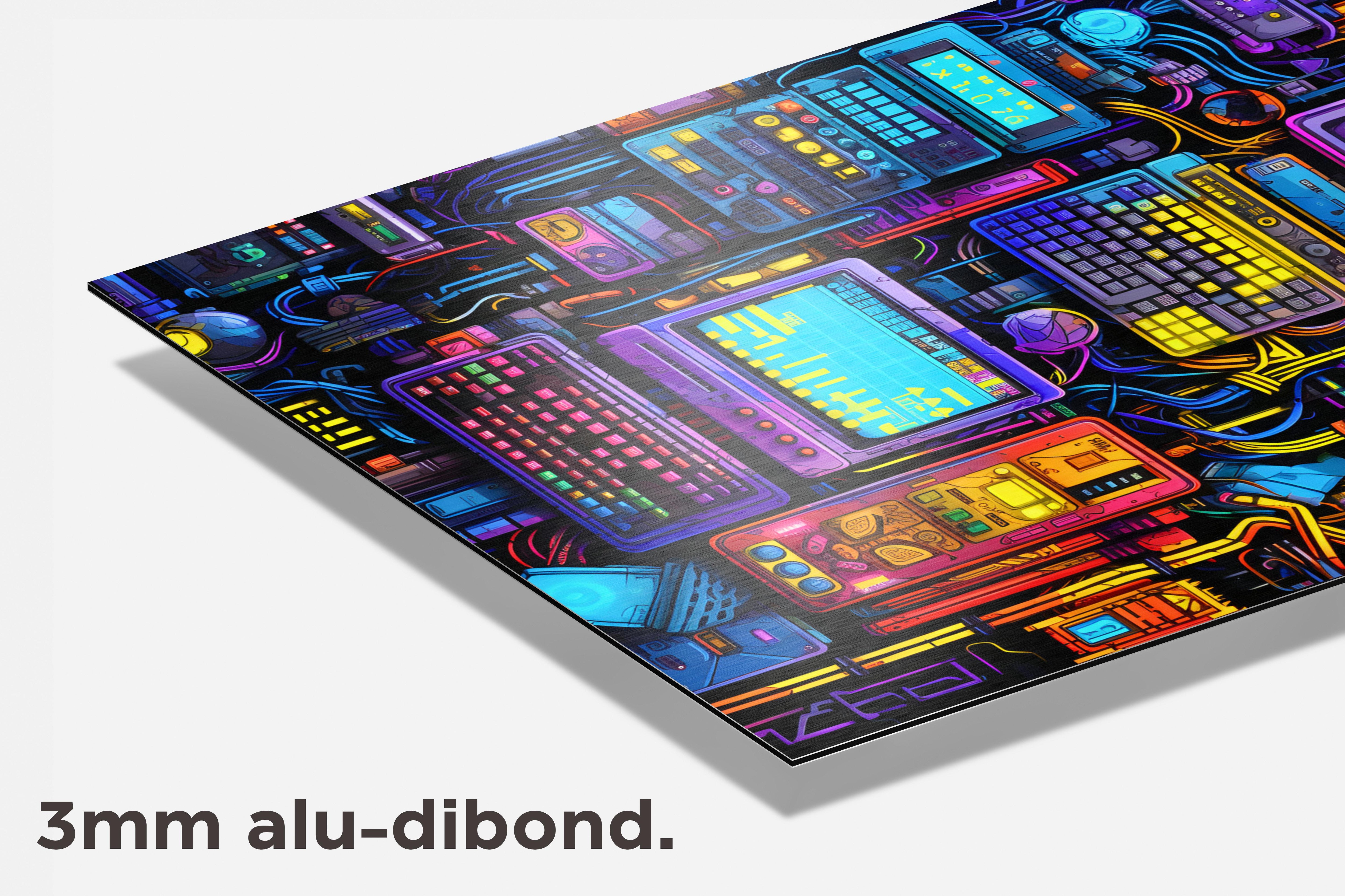 Retro Chips dibond detail