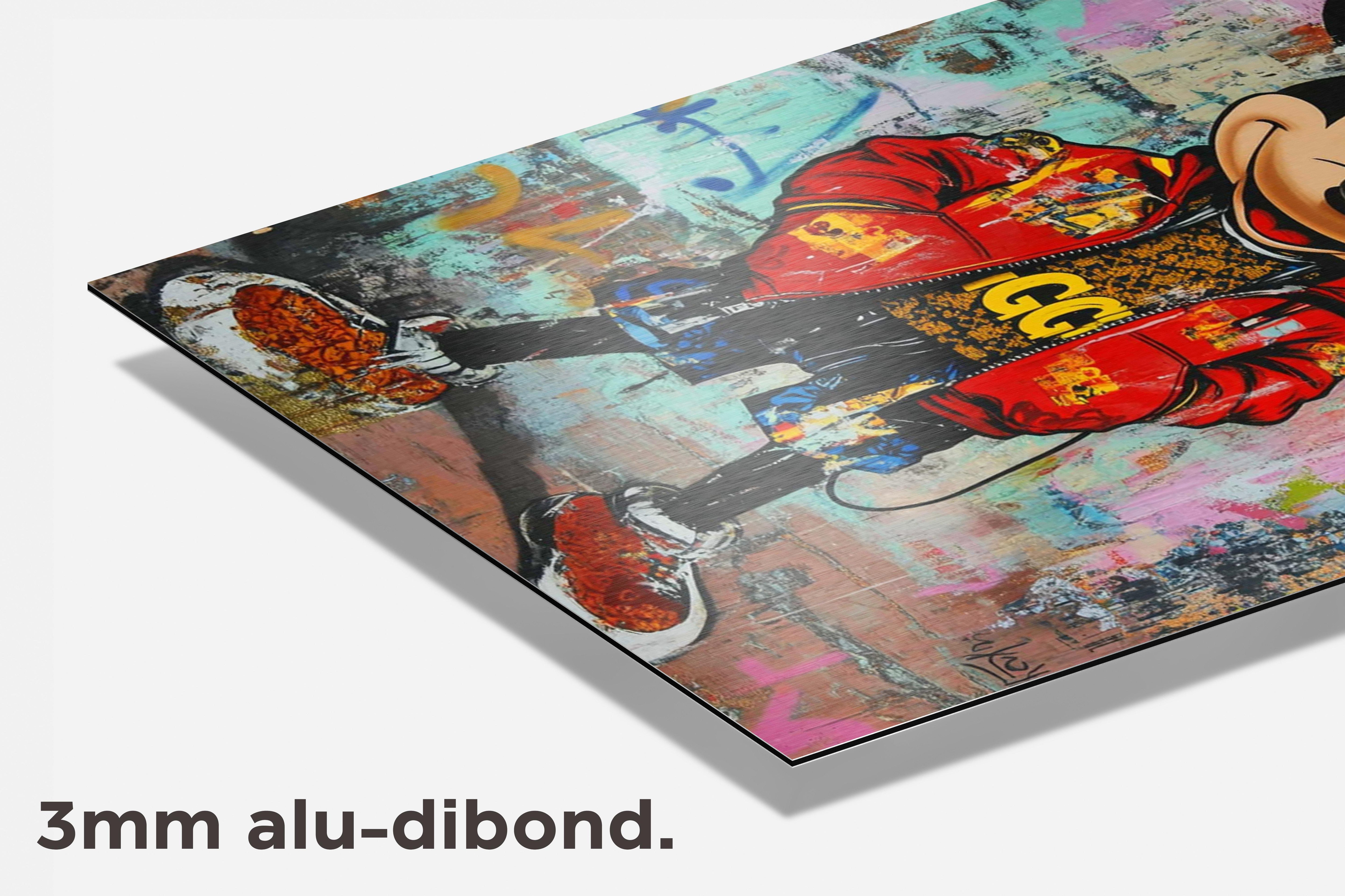 Mickey Mouse dibond detail