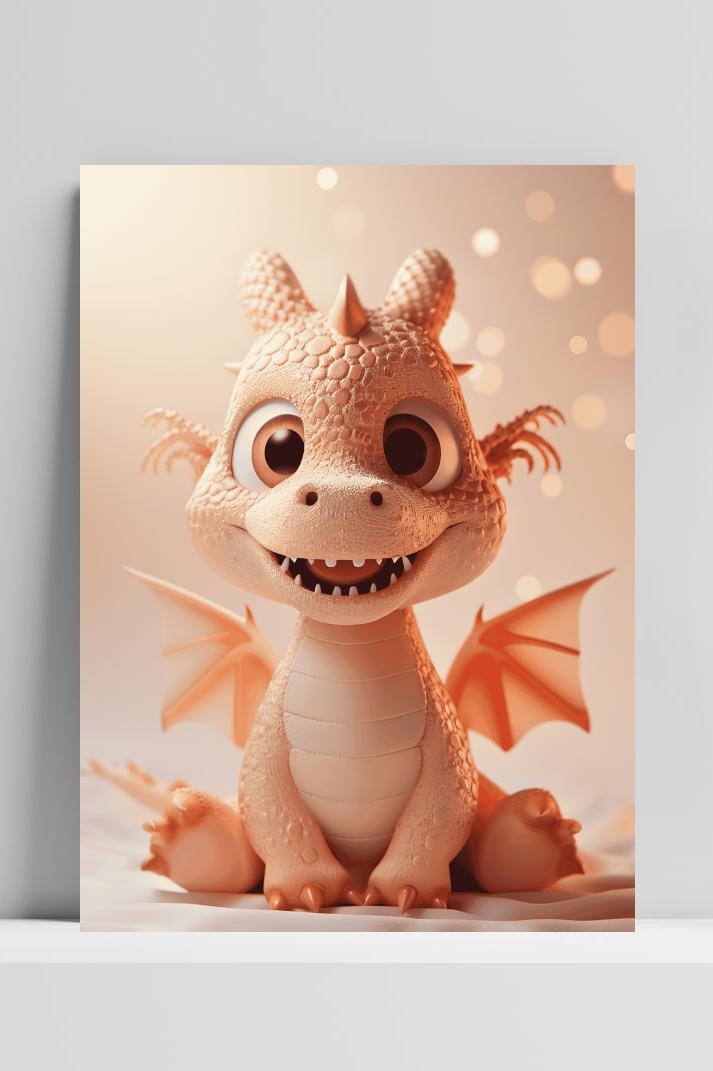 Babydraak op 3mm aluminium dibond