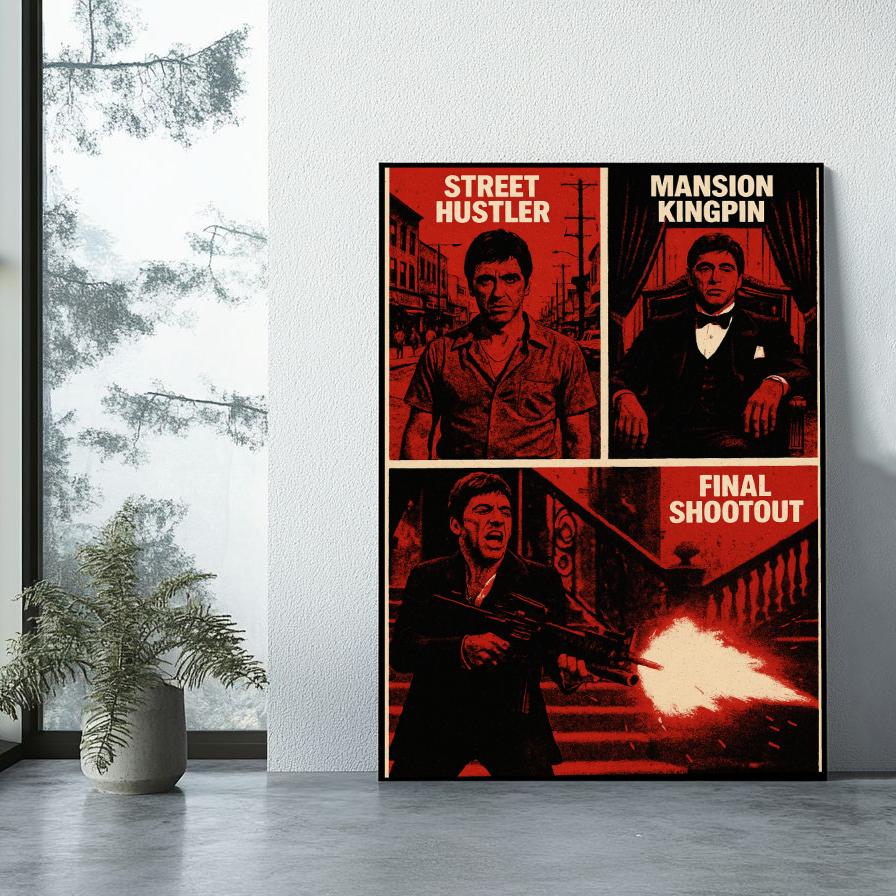 Al Pacino Scarface Tony Montana Collage poster sfeerbeeld 1