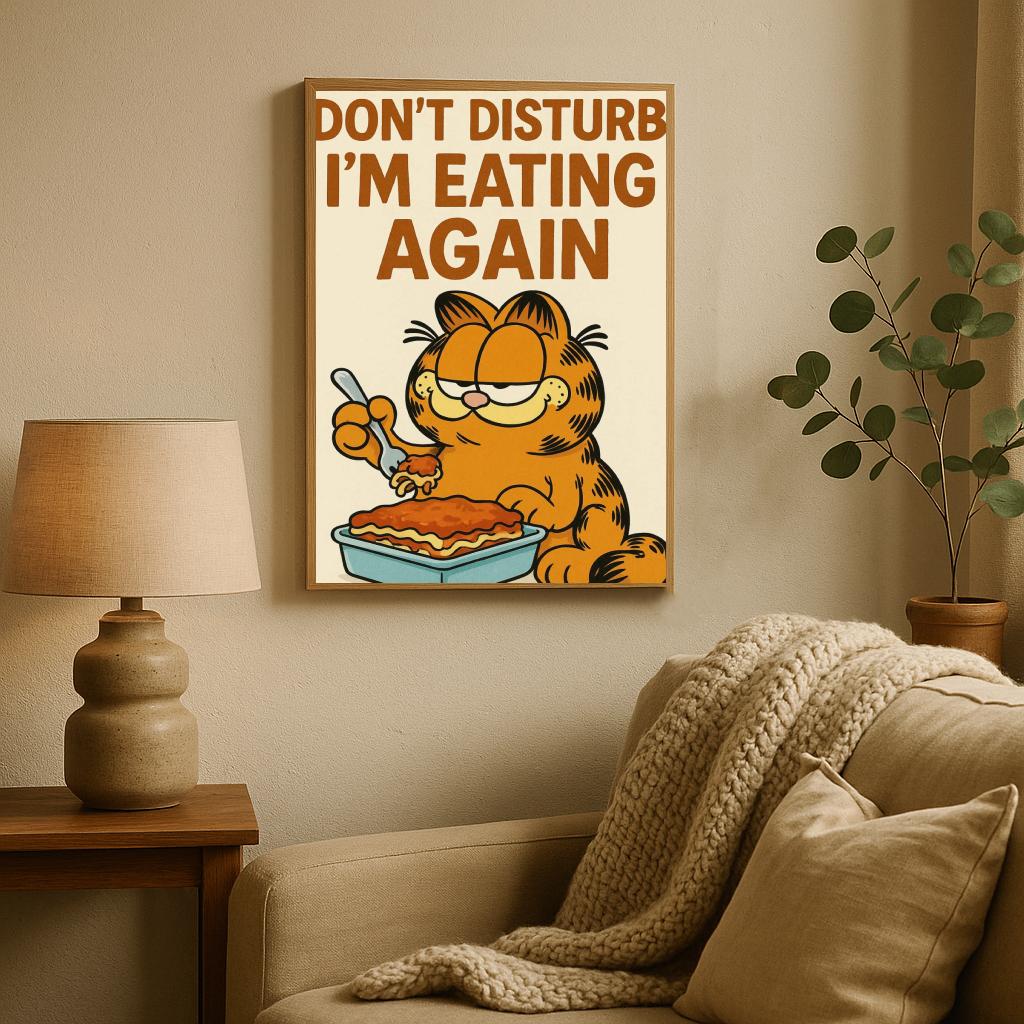 Garfield Don't Disturb Text poster sfeerbeeld 2