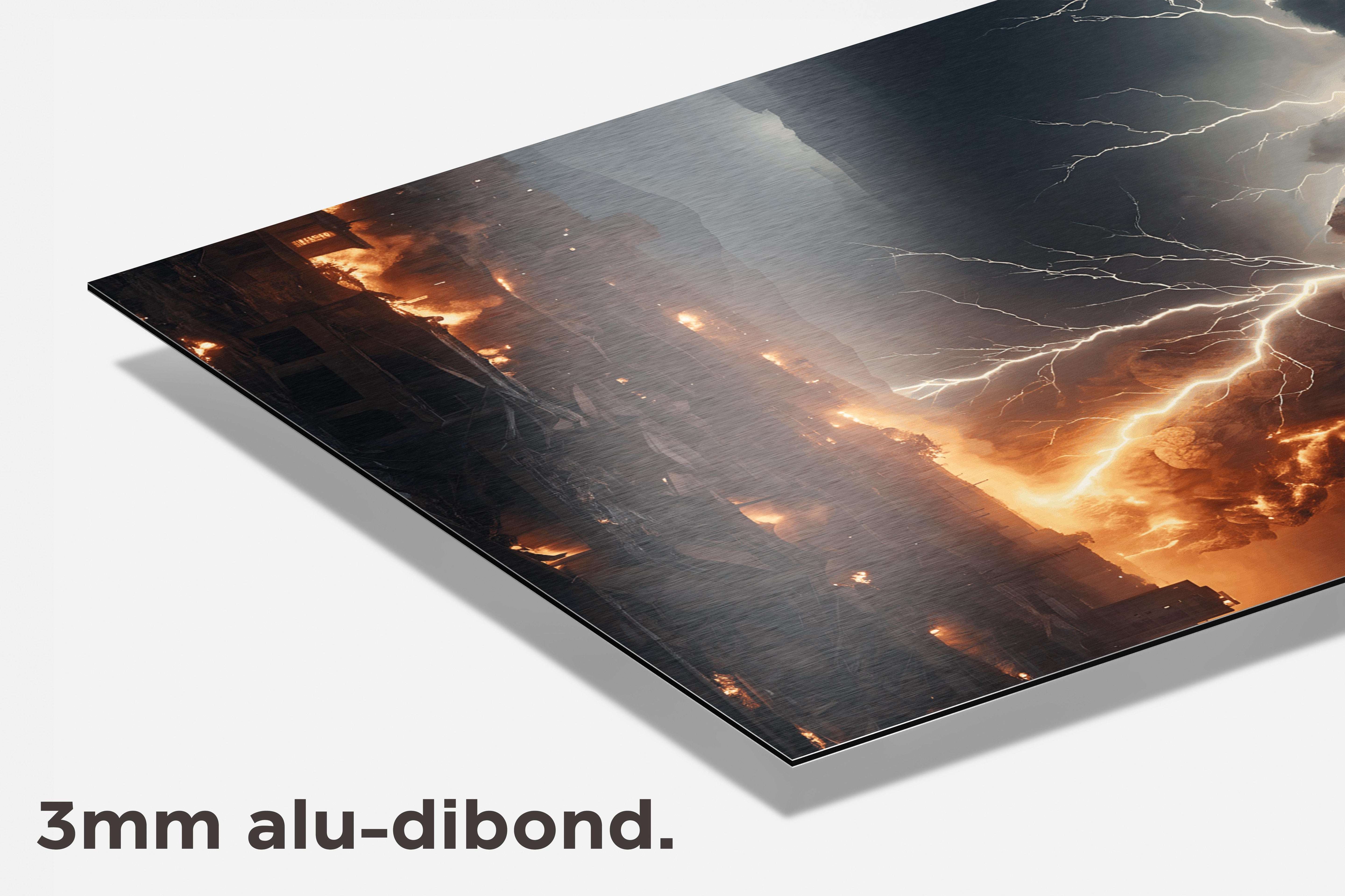 Bliksemschicht dibond detail