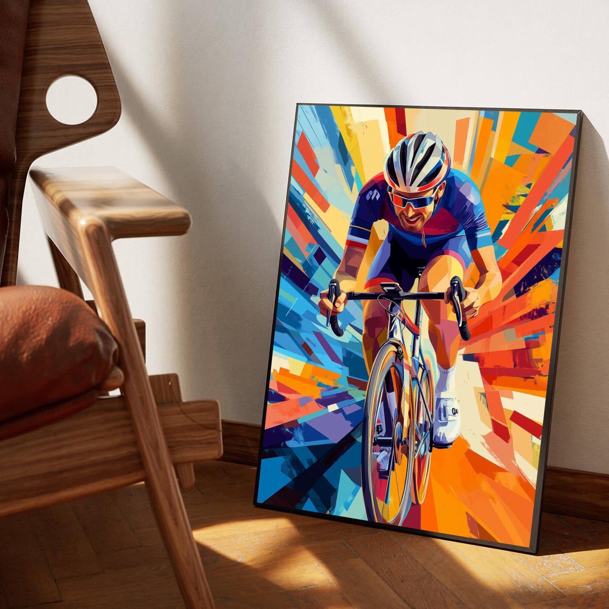 Cyclist Pop Art poster sfeerbeeld 1