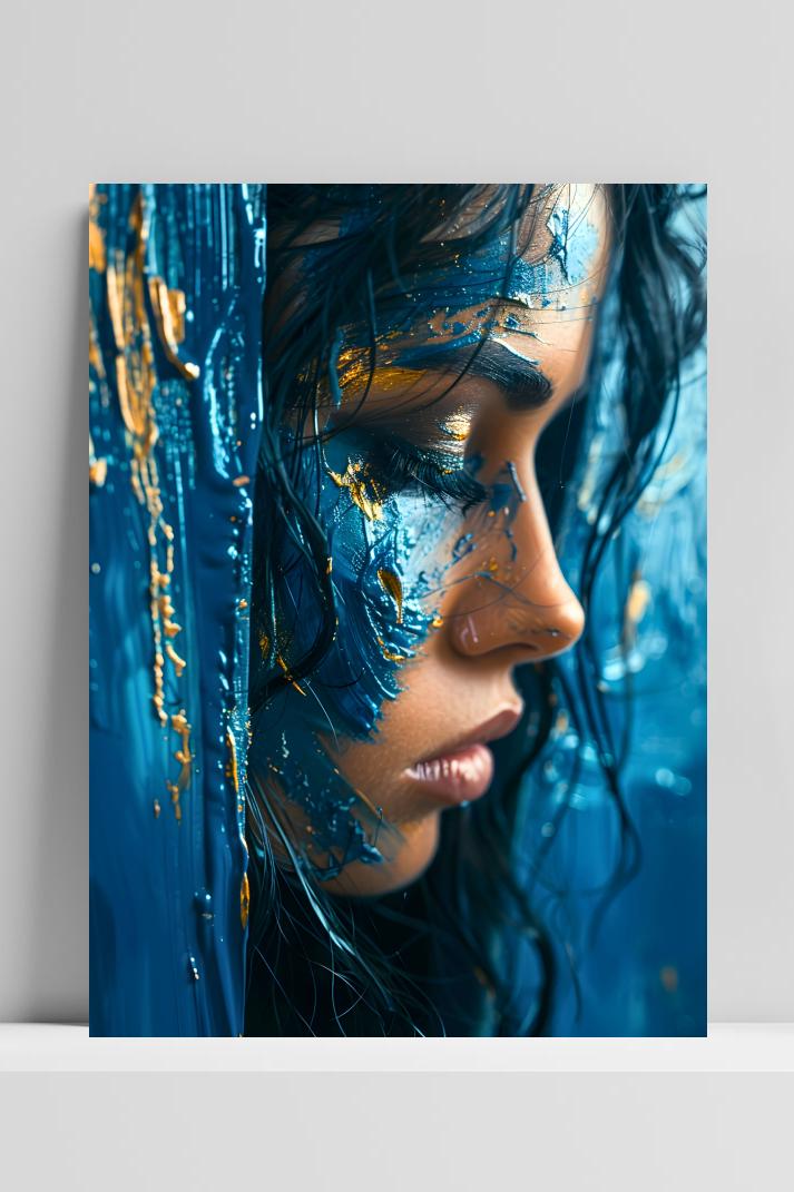 Vrouw Fotografie op 3mm aluminium dibond