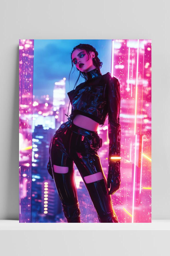 Vrouw Mode op 3mm aluminium dibond