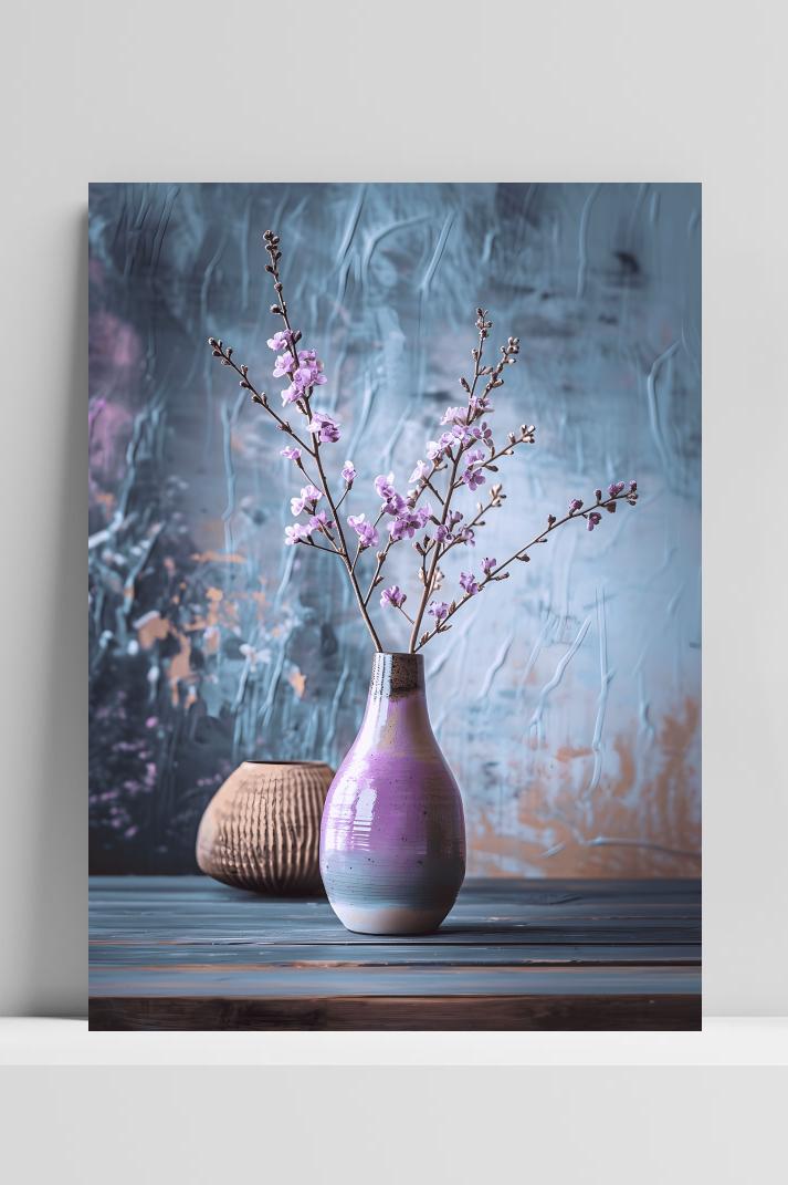 Bloemenvaas op 3mm aluminium dibond