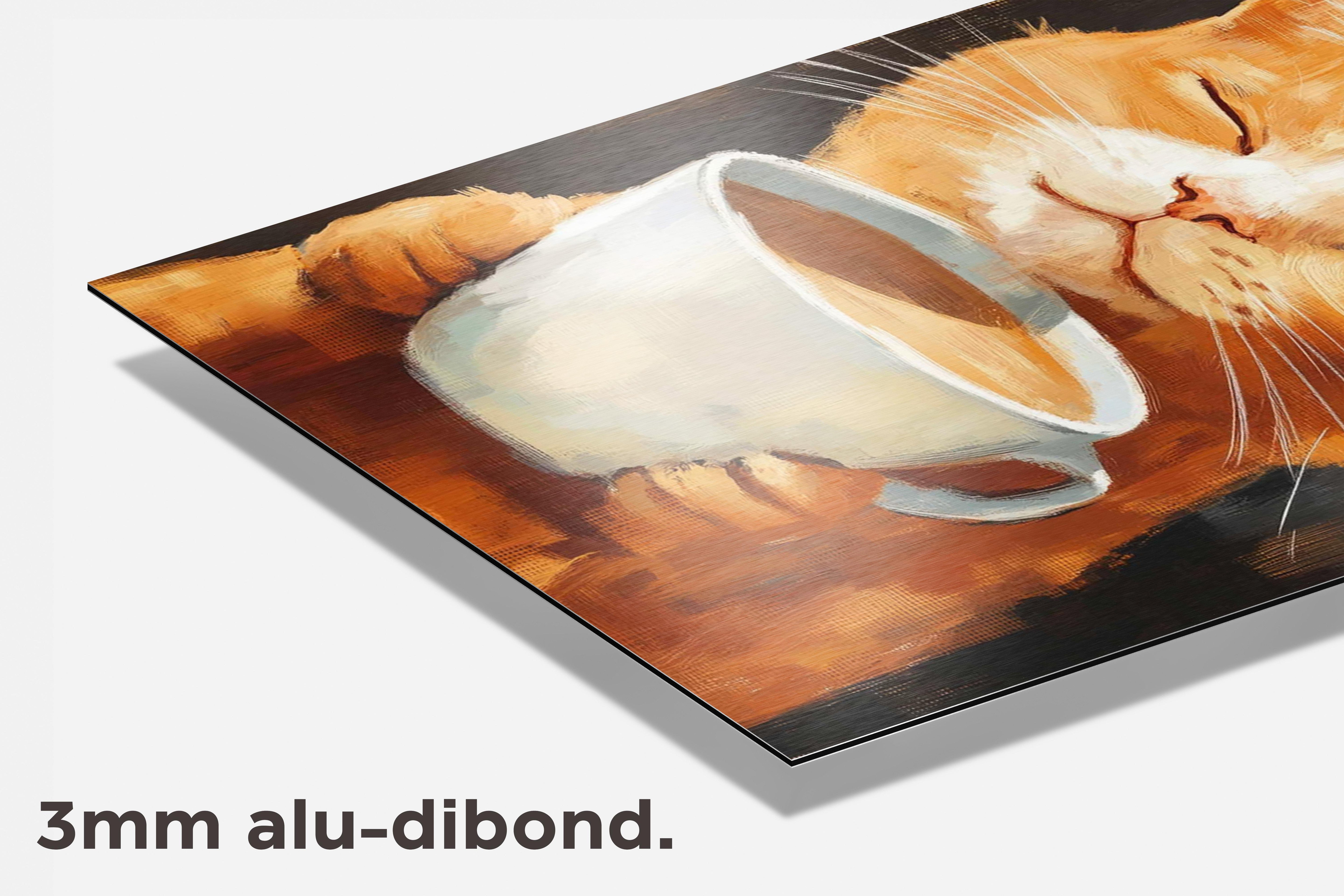 Koffie Kat dibond detail