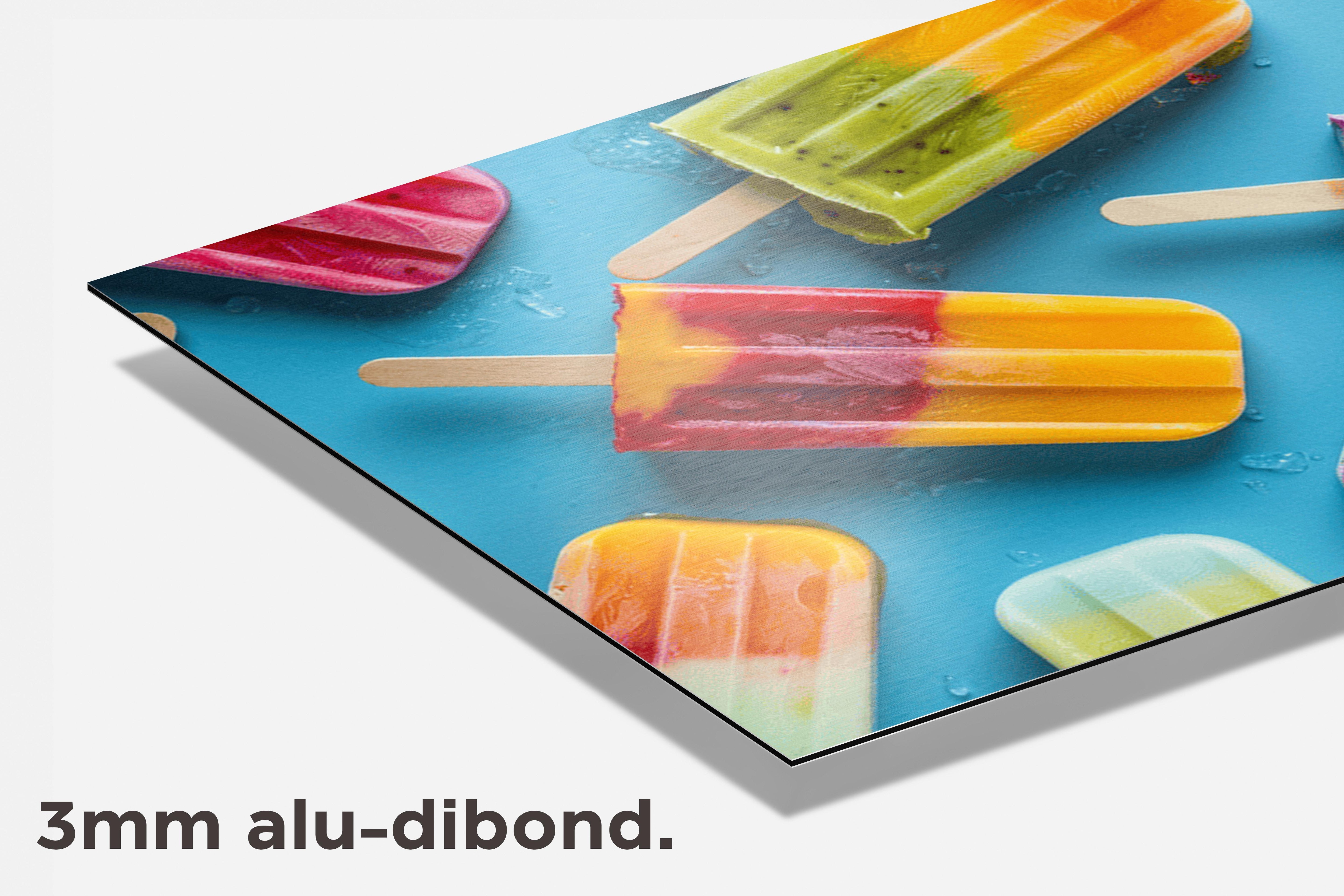 Kleurrijk IJsje dibond detail