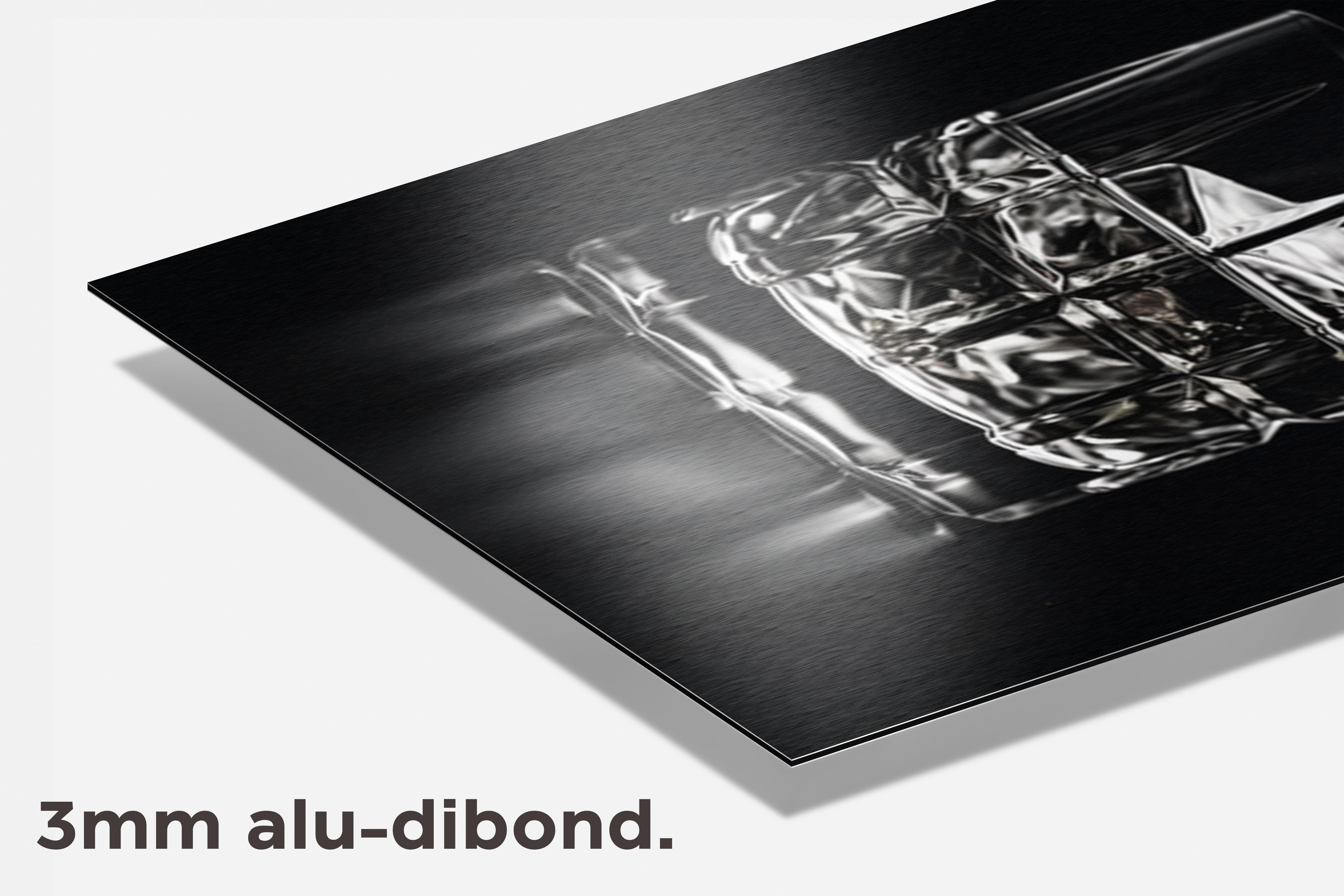 Whiskey Zwart Wit dibond detail