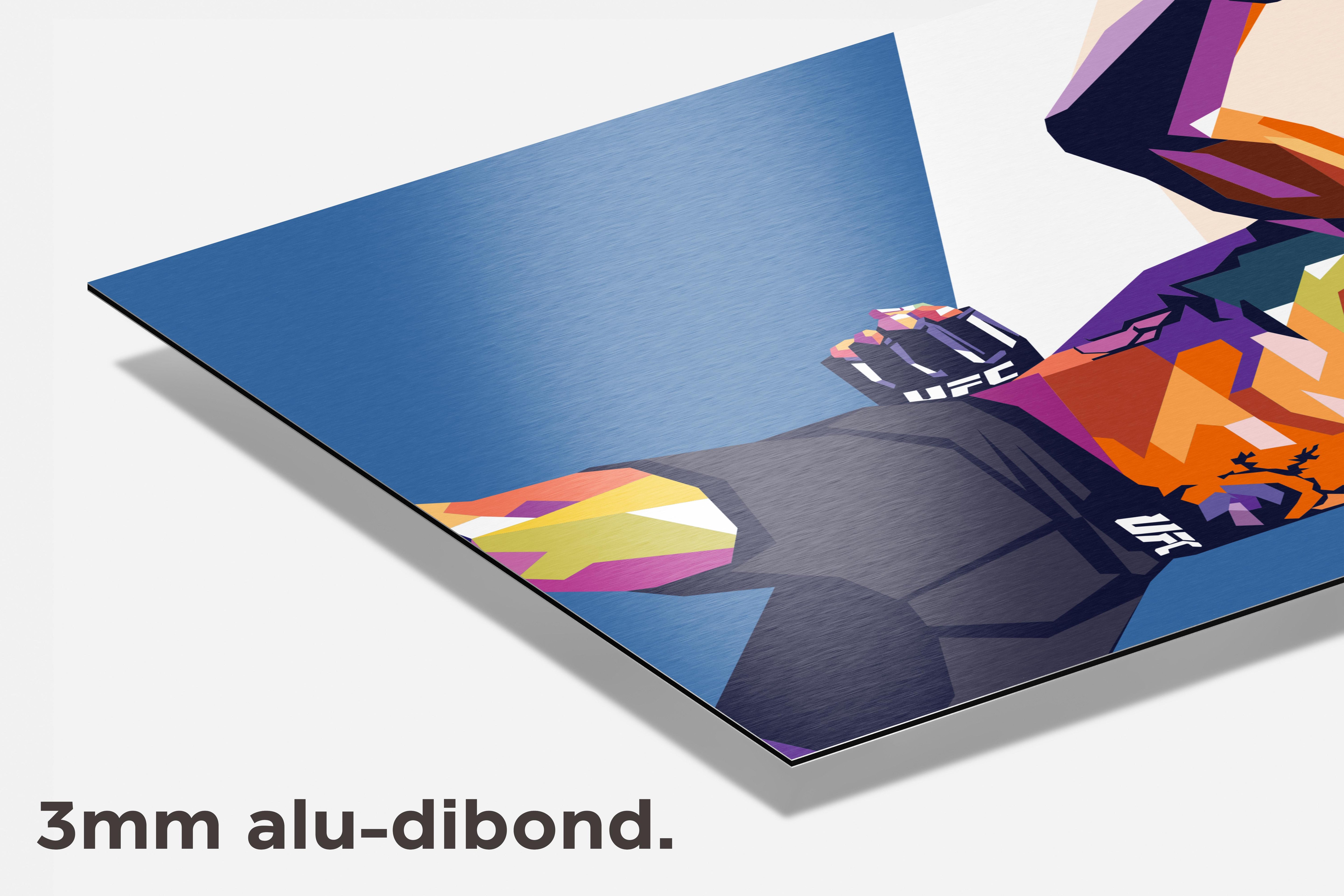 Israel Adesanya dibond detail