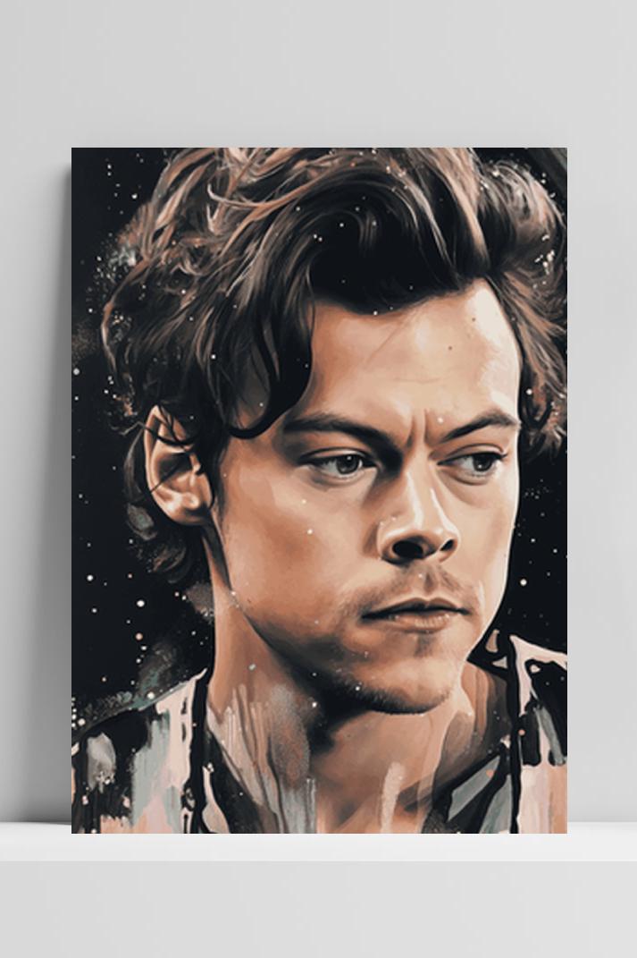 Harry Styles op 3mm aluminium dibond
