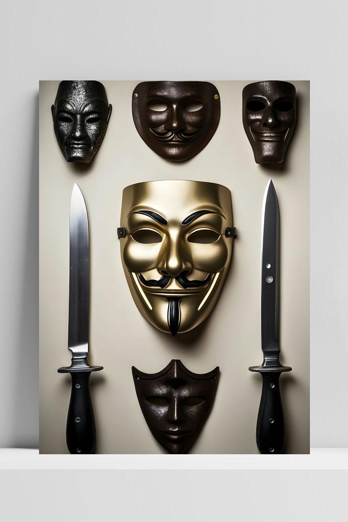 V voor Vendetta op 3mm aluminium dibond