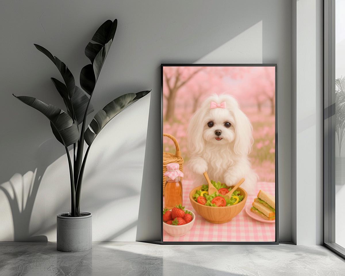 Maltese Picnic poster van 25 Artstreet