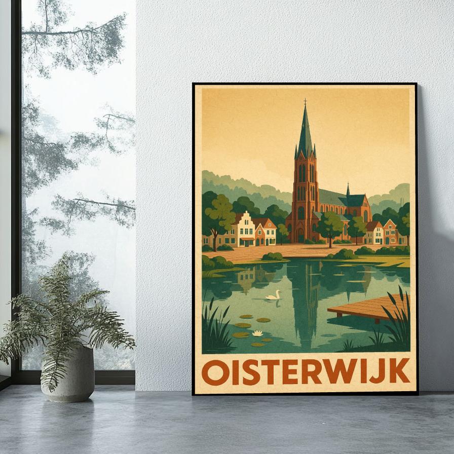Oisterwijk Text Vintage poster sfeerbeeld 1