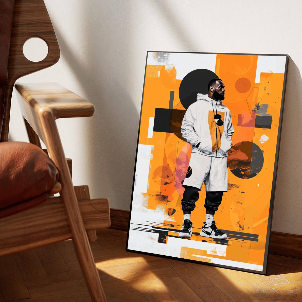 Lebron James Geometric poster sfeerbeeld 1