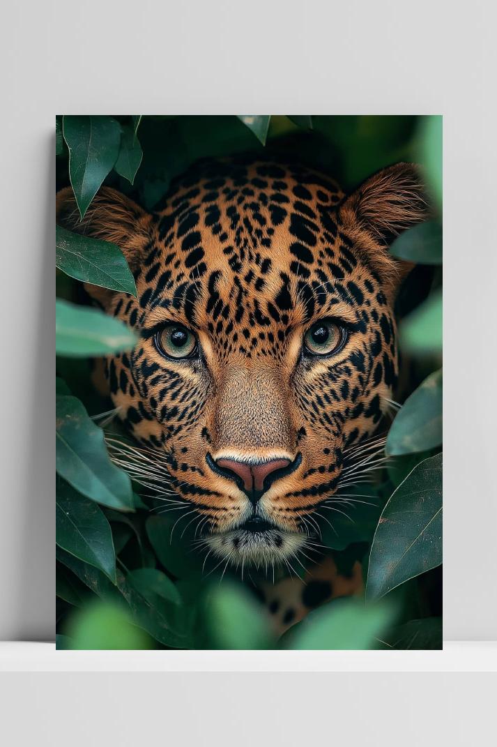 Luipaard op 3mm aluminium dibond