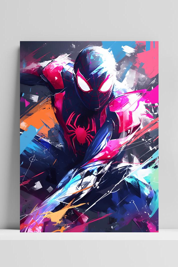 Spiderman op 3mm aluminium dibond