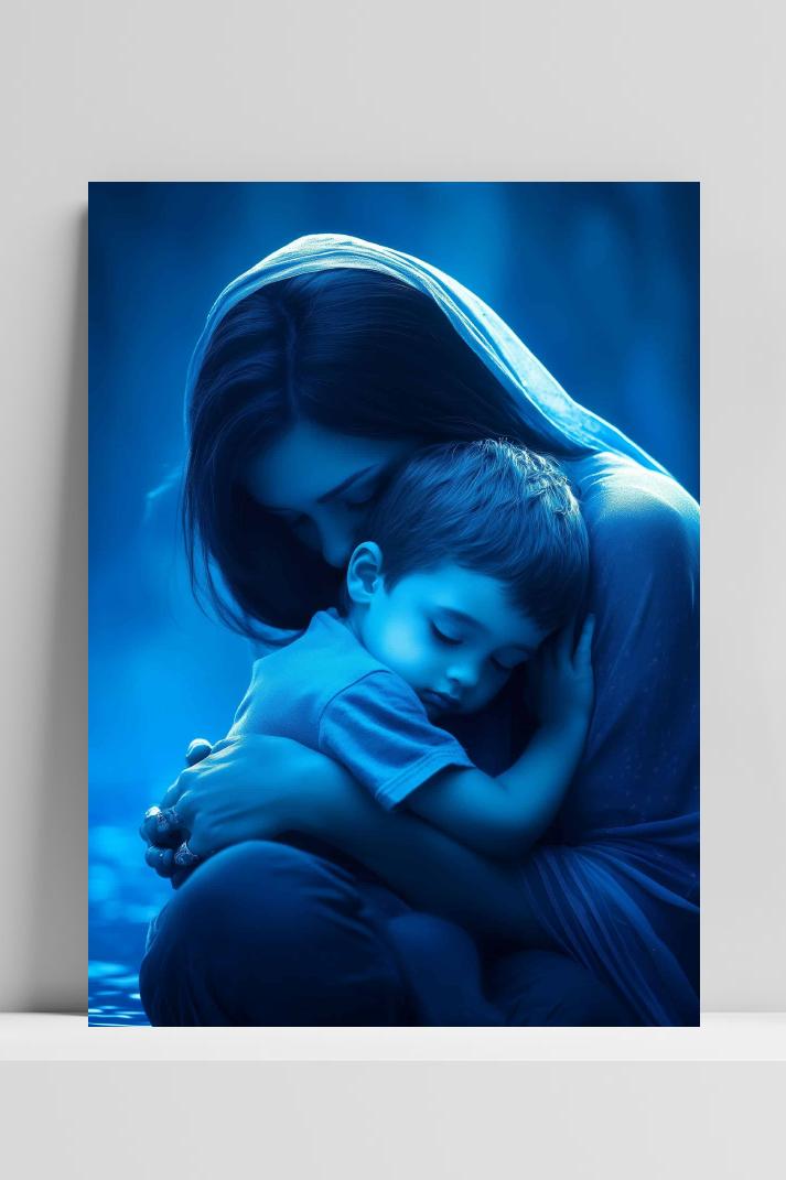 Moeder en Kind op 3mm aluminium dibond